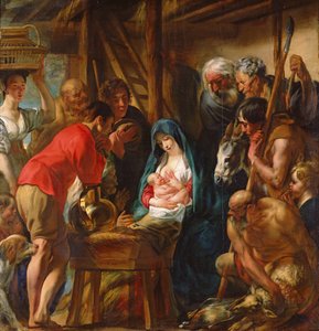 Aanbidding van de herders door Jacob Jordaens